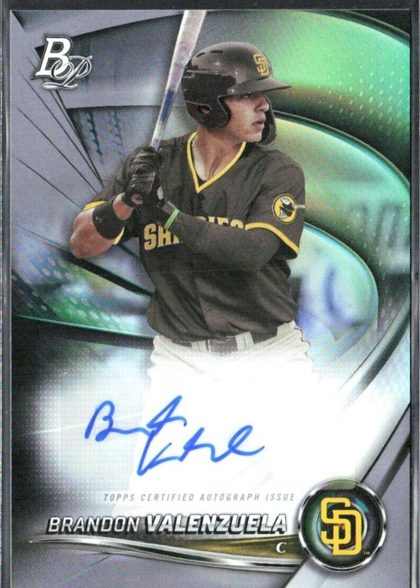 Brandon Valenzuela 2022 Bowman Chrome Prospect Autographs
