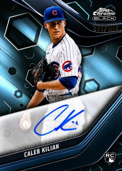 Caleb Kilian 2023 Topps Chrome Black Chrome Black Autographs Refractor /150