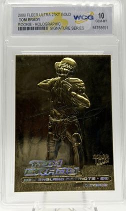 Tom Brady 2000 Fleer Ultra 23KT Gold Rookie Holographic Signature Series