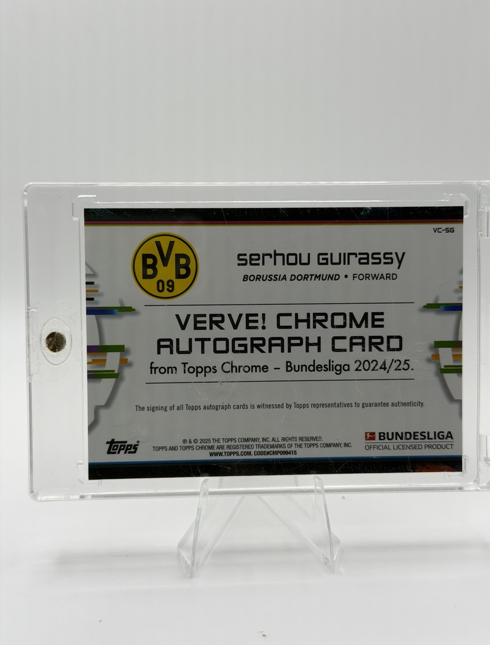 Serhou Guirassy 2024 Topps Chrome Bundesliga back