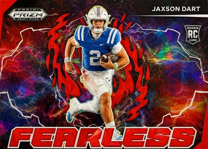 Jaxson Dart 2025 Panini Prizm Draft Picks Fearless Red Ice Prizm