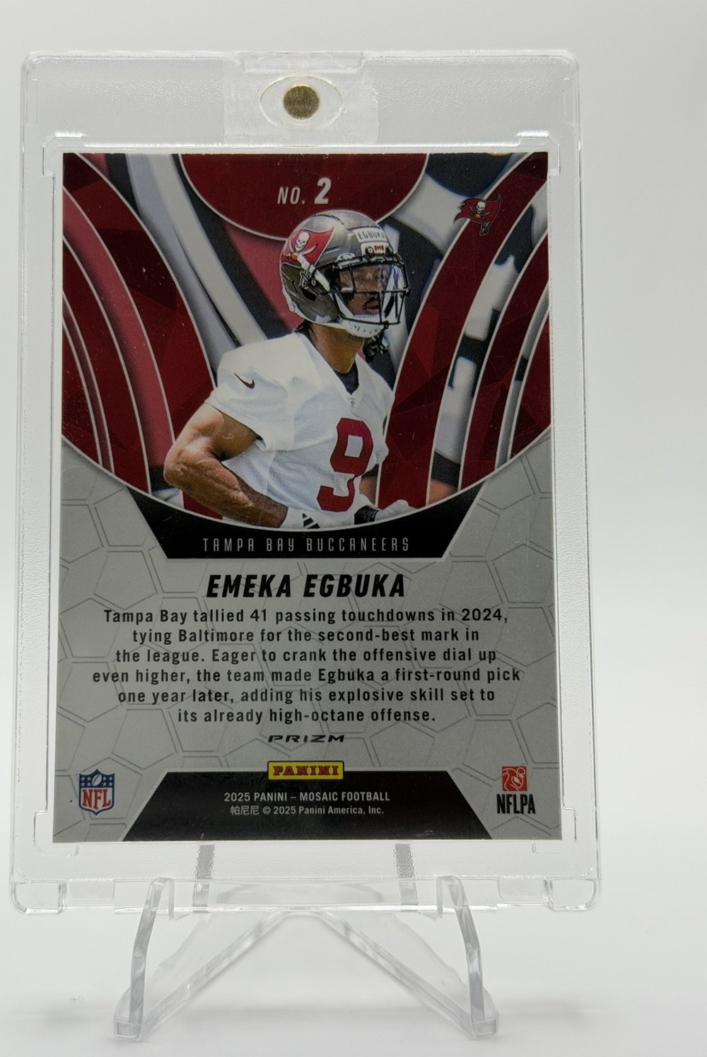Emeka Egbuka 2025 Panini Mosaic back