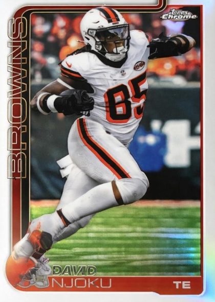 David Njoku 2025 Topps Chrome Refractor