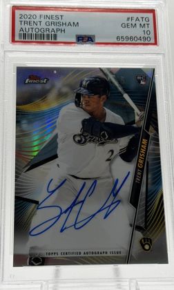 Trent Grisham 2020 Topps Finest Finest Autographs