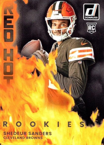 Shedeur Sanders 2025 Panini Donruss Red Hot Rookies