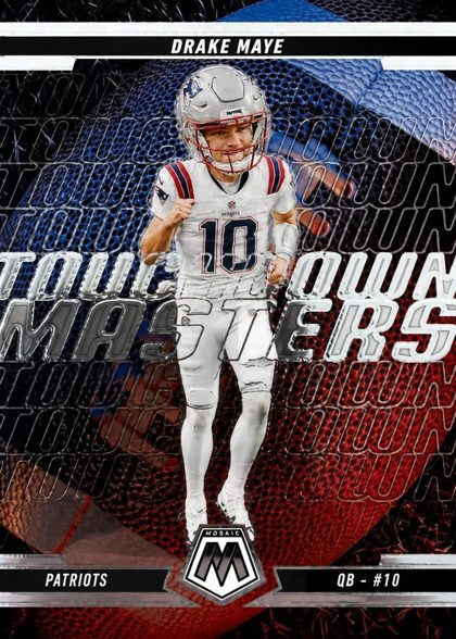Drake Maye 2025 Panini Mosaic Touchdown Masters