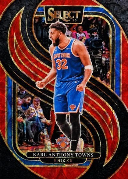 Karl-Anthony Towns 2024 Panini Select Premier Level Red Scope /249