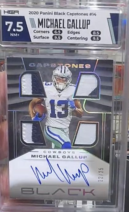 Michael Gallup 2020 Panini Black Capstones /25