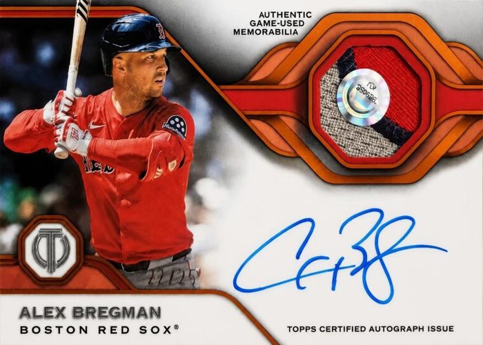 Alex Bregman 2026 Topps Tribute Tribute Autograph Patch Orange /25