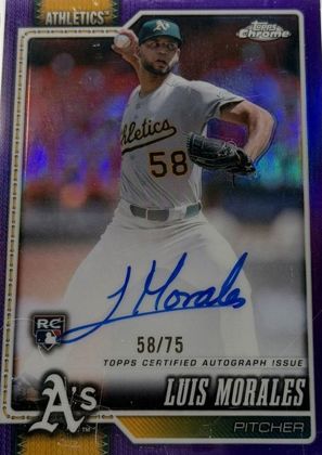 Luis Morales 2026 Topps Chrome Rookie Autographs Purple Refractor /75