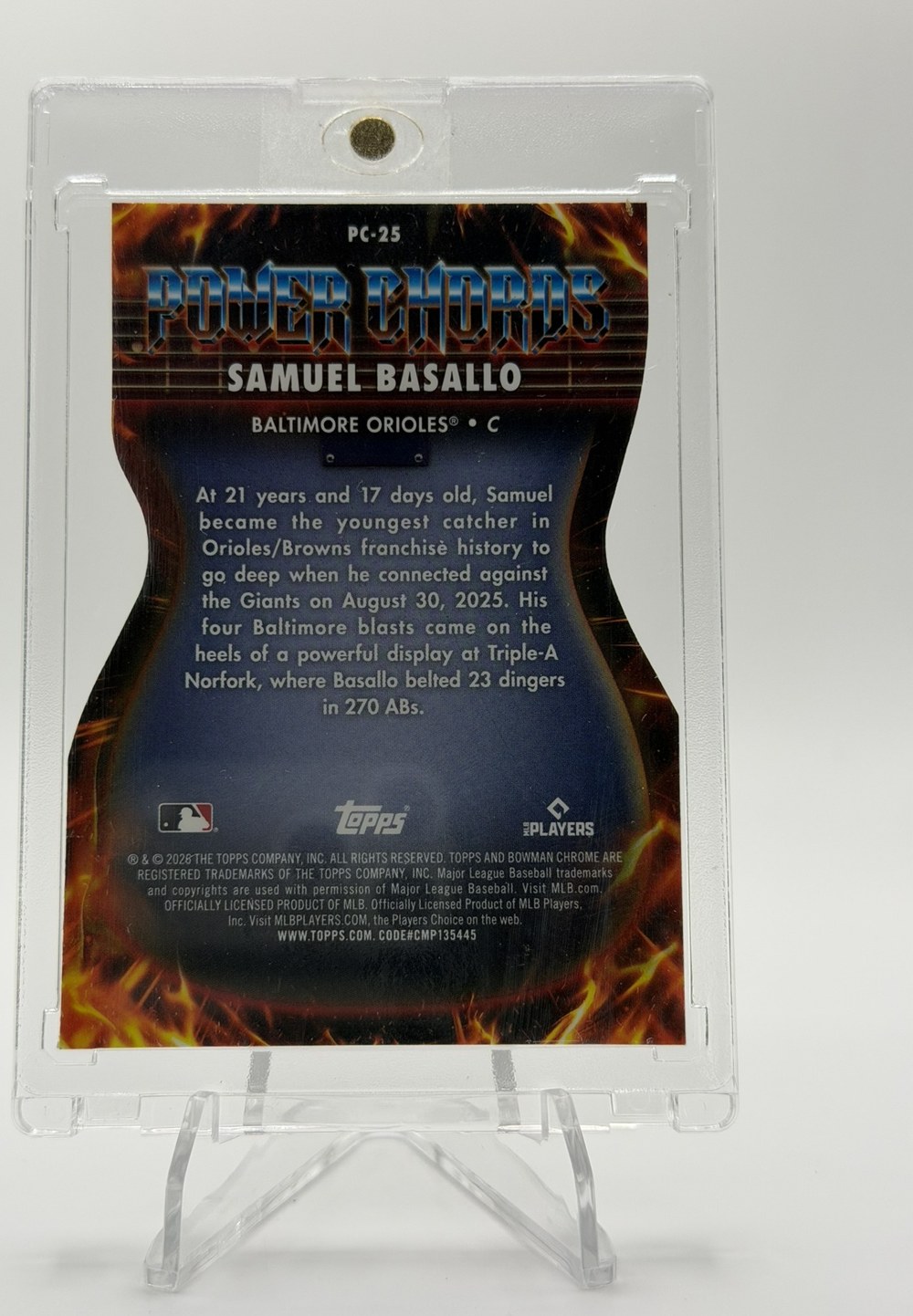 Samuel Basallo 2026 Bowman Chrome back