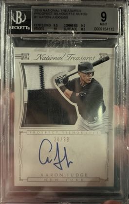 Aaron Judge 2015 Panini National Treasures Prospect Silhouette Autographs