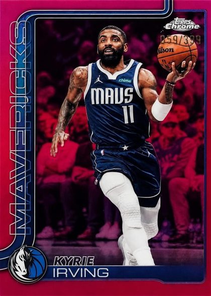 Kyrie Irving 2025 Topps Chrome Magenta Refractor /399