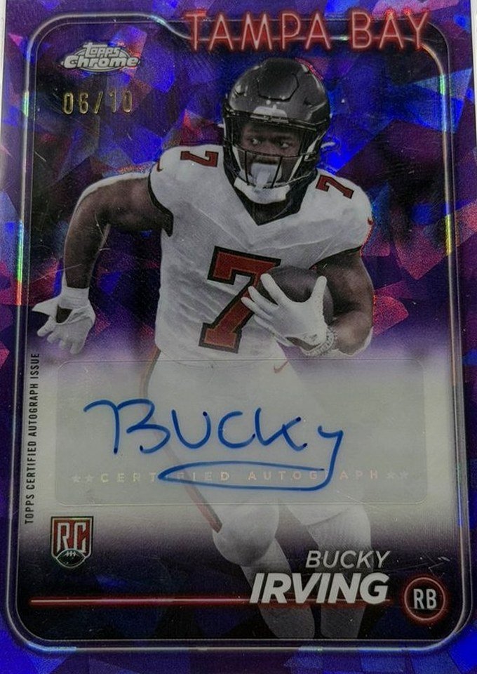 Bucky Irving 2024 Topps Chrome Sapphire front