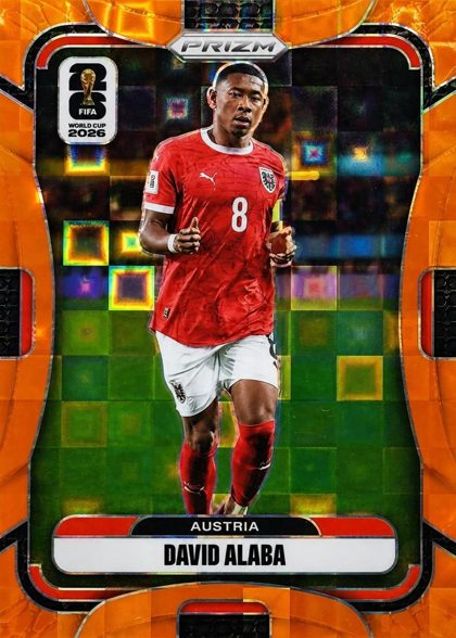 David Alaba 2026 Panini Prizm World Cup Orange Pandora /215