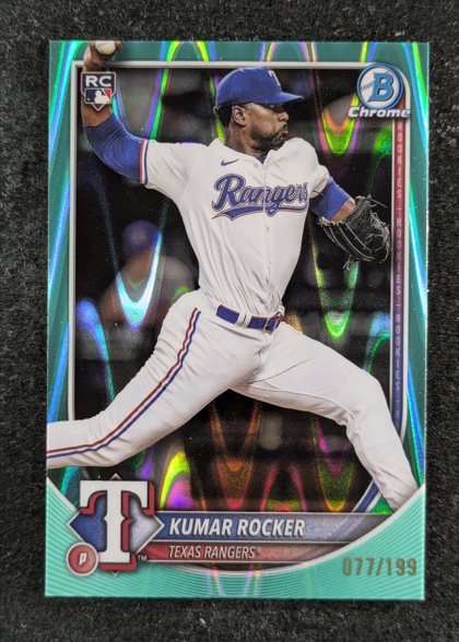 Kumar Rocker 2025 Bowman Chrome Aqua RayWave Refractor /199