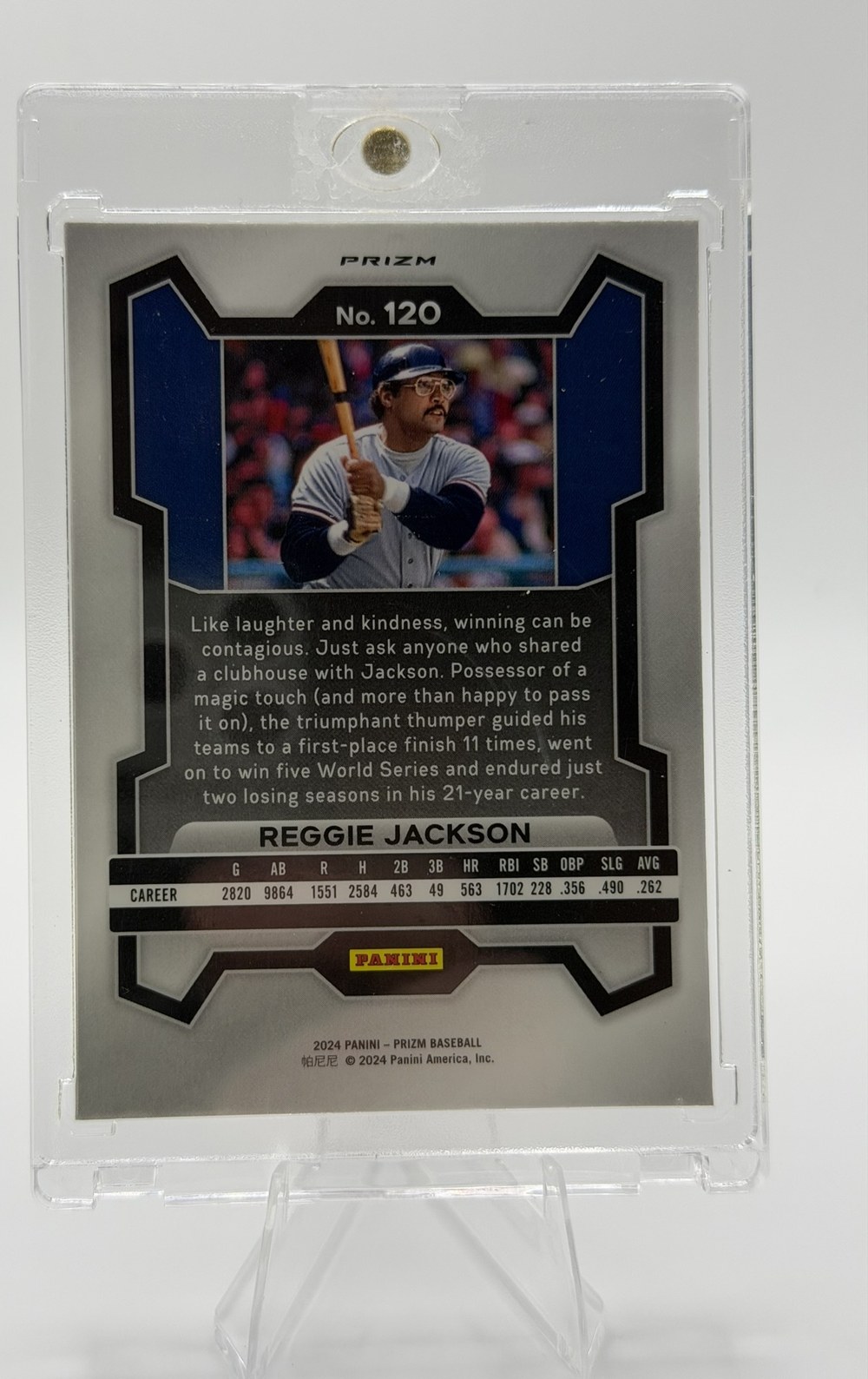 Reggie Jackson 2024 Panini Prizm back