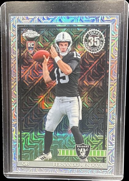 Fernando Mendoza 2026 Topps 1991 Topps Rookies Chrome Silver Pack Mojo Refractor