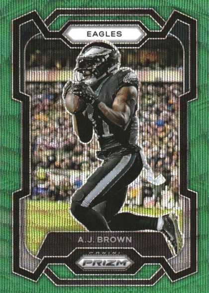 A.J. Brown 2023 Panini Prizm Green Wave Prizm