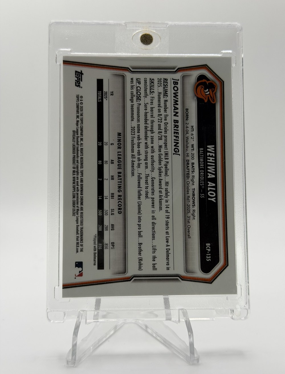 Wehiwa Aloy 2026 Bowman back