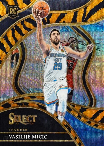 Vasilije Micic 2023 Panini Select Courtside Tiger Prizm