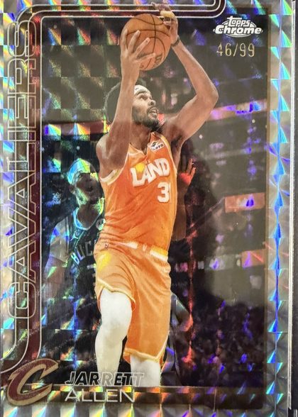 Jarrett Allen 2025 Topps Chrome Prism Refractor /99