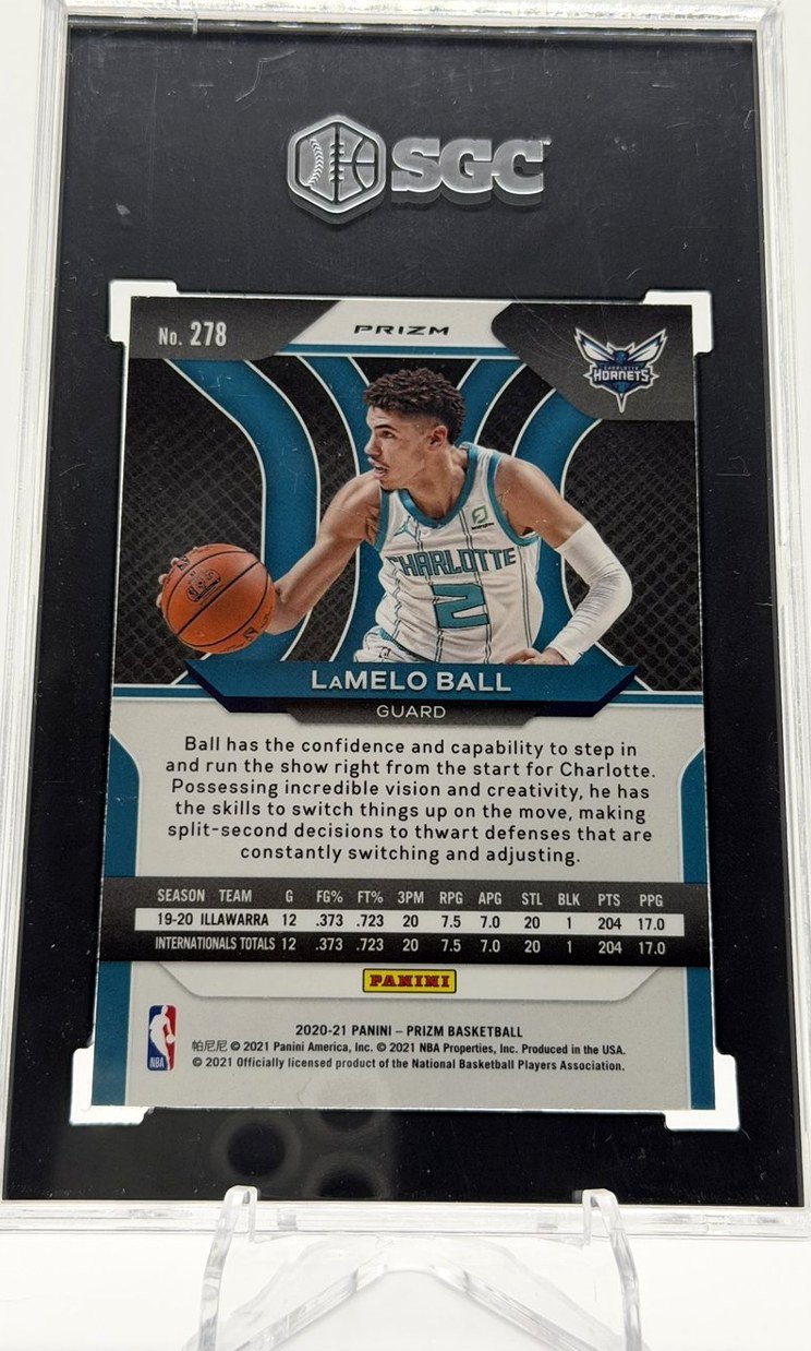 LaMelo Ball 2020 Panini Prizm back