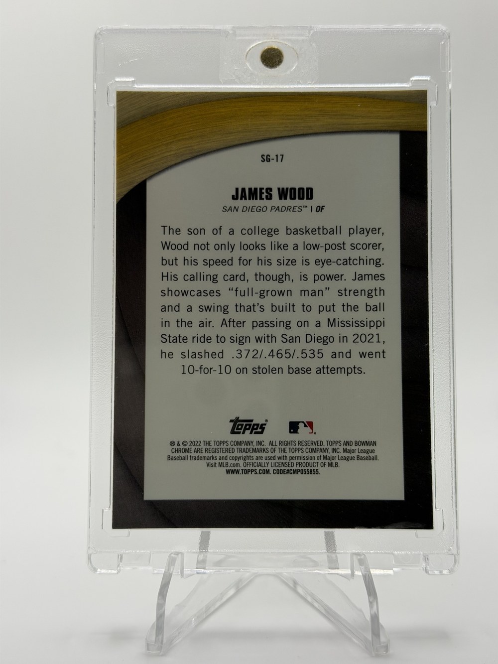James Wood 2022 Bowman Chrome back