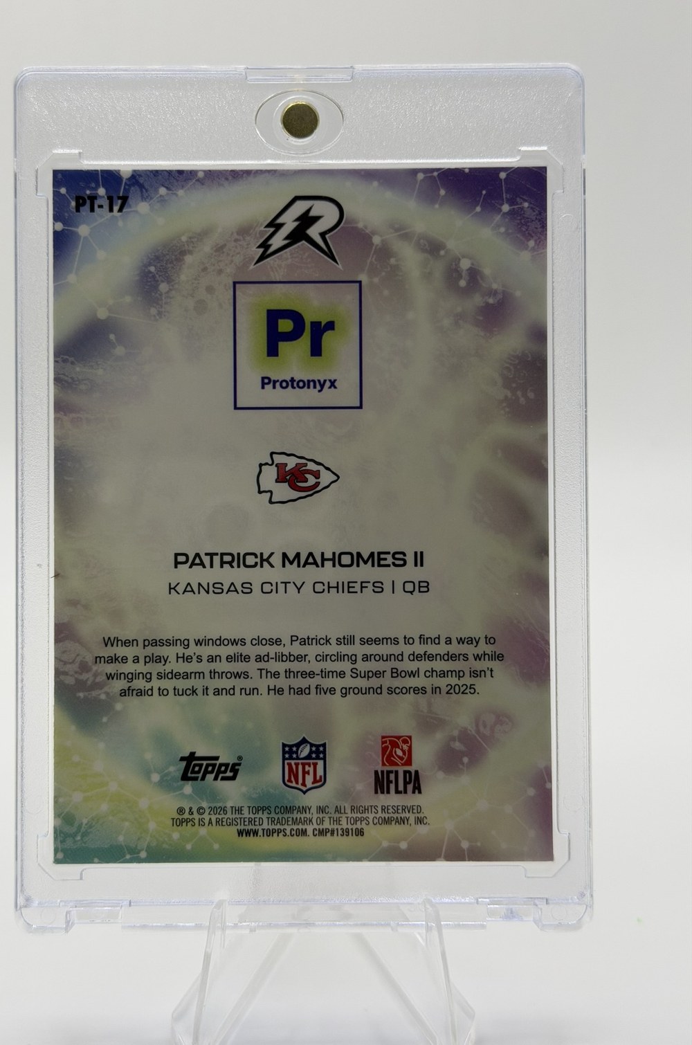 Patrick Mahomes II 2025 Topps Resurgence back