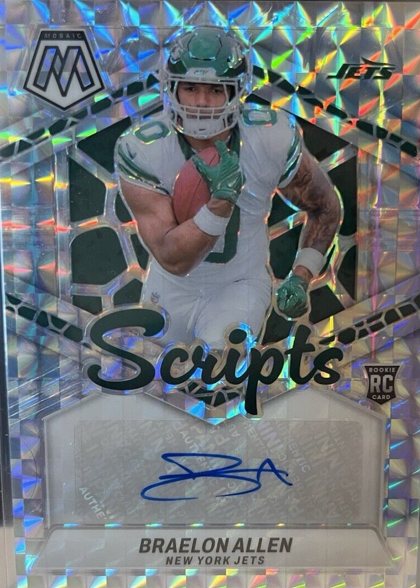 Braelon Allen 2024 Panini Mosaic Rookie Scripts