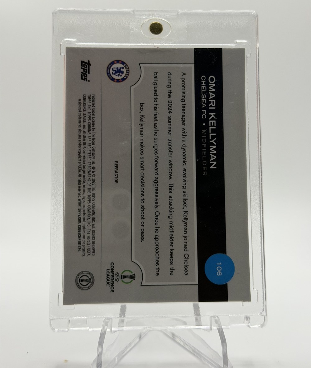 Omari Kellyman 2024 Topps Chrome UEFA Club Competitions back