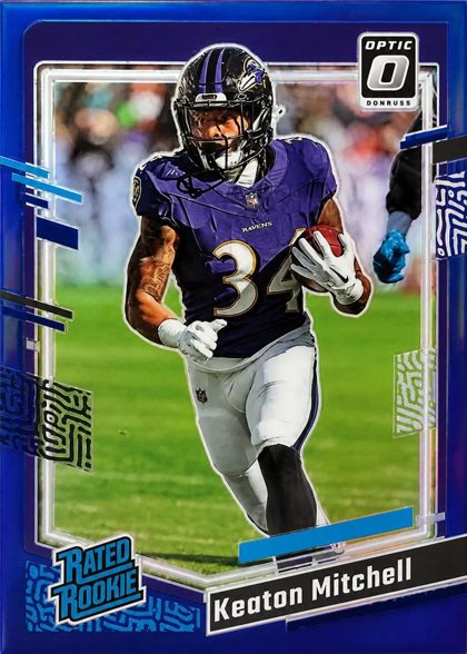 Keaton Mitchell 2023 Donruss Optic Blue /199