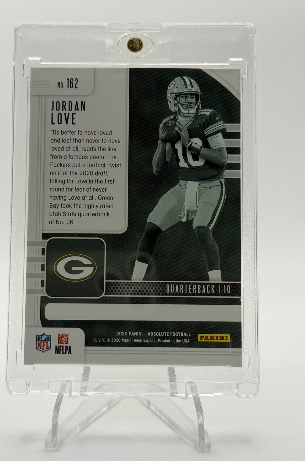 Jordan Love 2020 Panini Absolute back