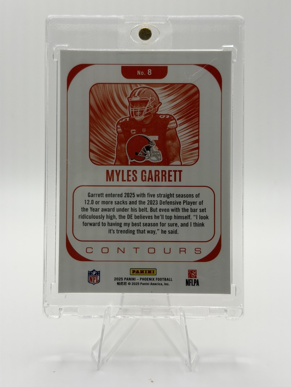Myles Garrett 2025 Panini Phoenix back