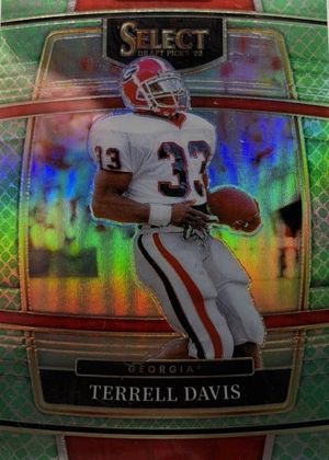 Terrell Davis 2022 Panini Select Draft Picks Dragon Scale Prizm