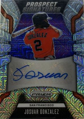 Josuar Gonzalez 2026 Panini Prizm Prospect Signatures Mojo Prizm /25
