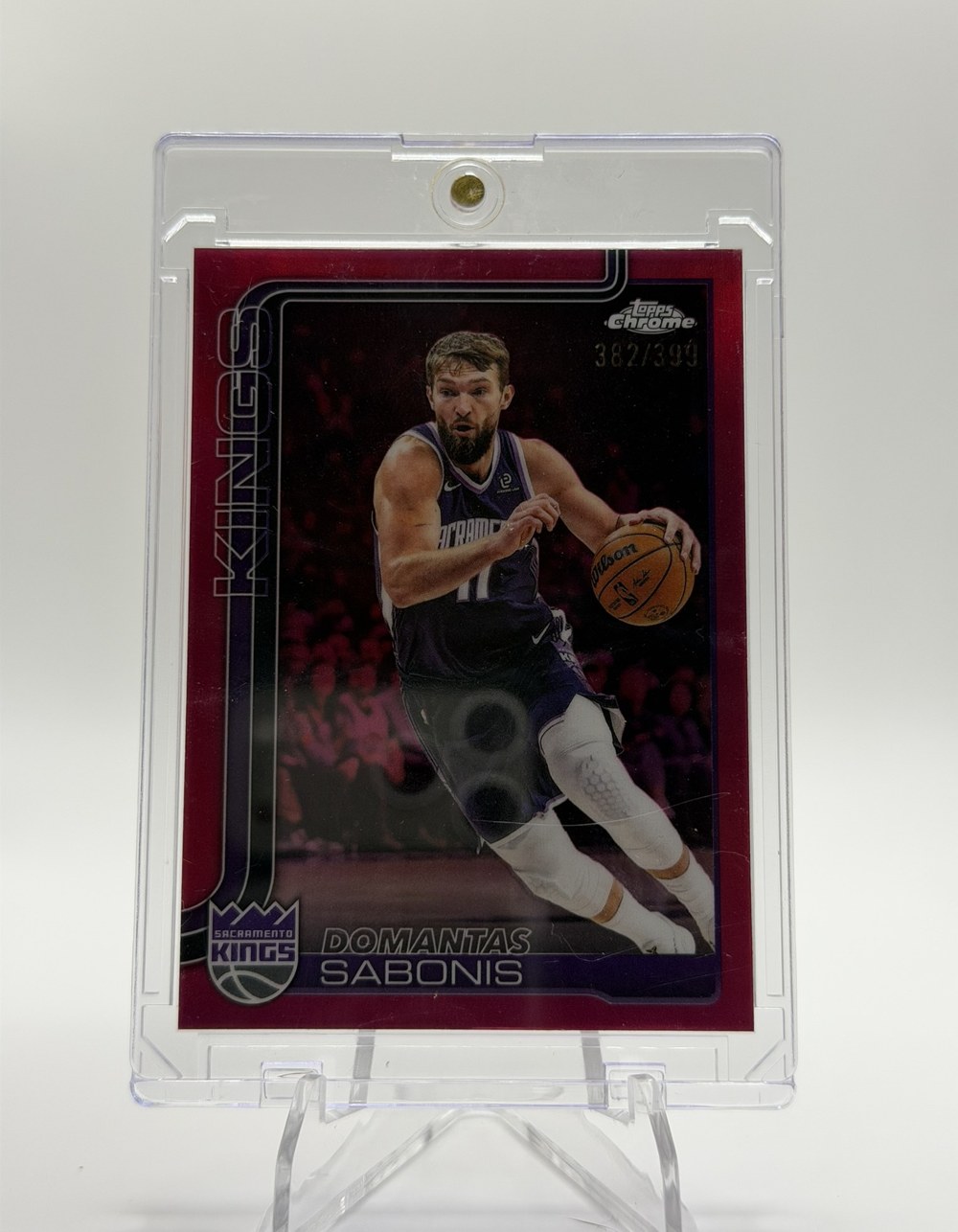 Domantas Sabonis 2025 Topps Chrome Red Refractor /399
