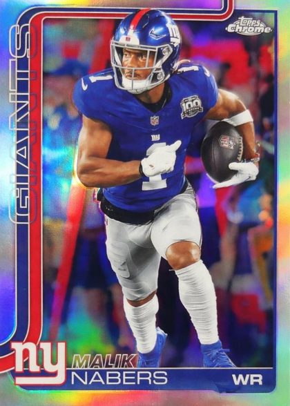 Malik Nabers 2025 Topps Chrome Refractor