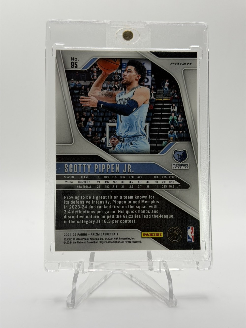 Scotty Pippen Jr. 2024 Panini Prizm back