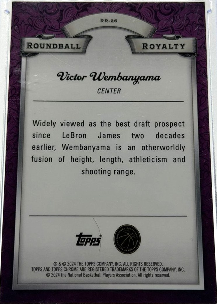 Victor Wembanyama 2023 Topps Chrome back