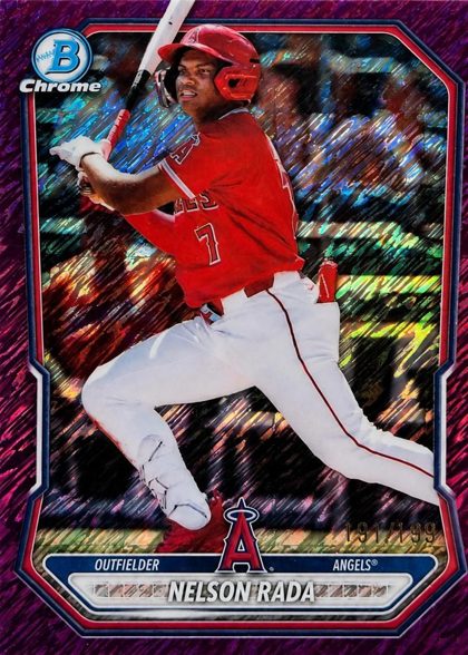 Nelson Rada 2026 Bowman Chrome Chrome Prospects Fuchsia Shimmer Refractor /199
