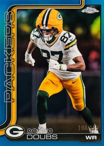 Romeo Doubs 2025 Topps Chrome Aqua Refractor /199