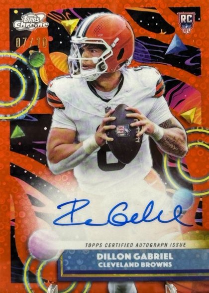 Dillon Gabriel 2025 Topps Cosmic Chrome Rookie Autographs Lunar Eclipse /10