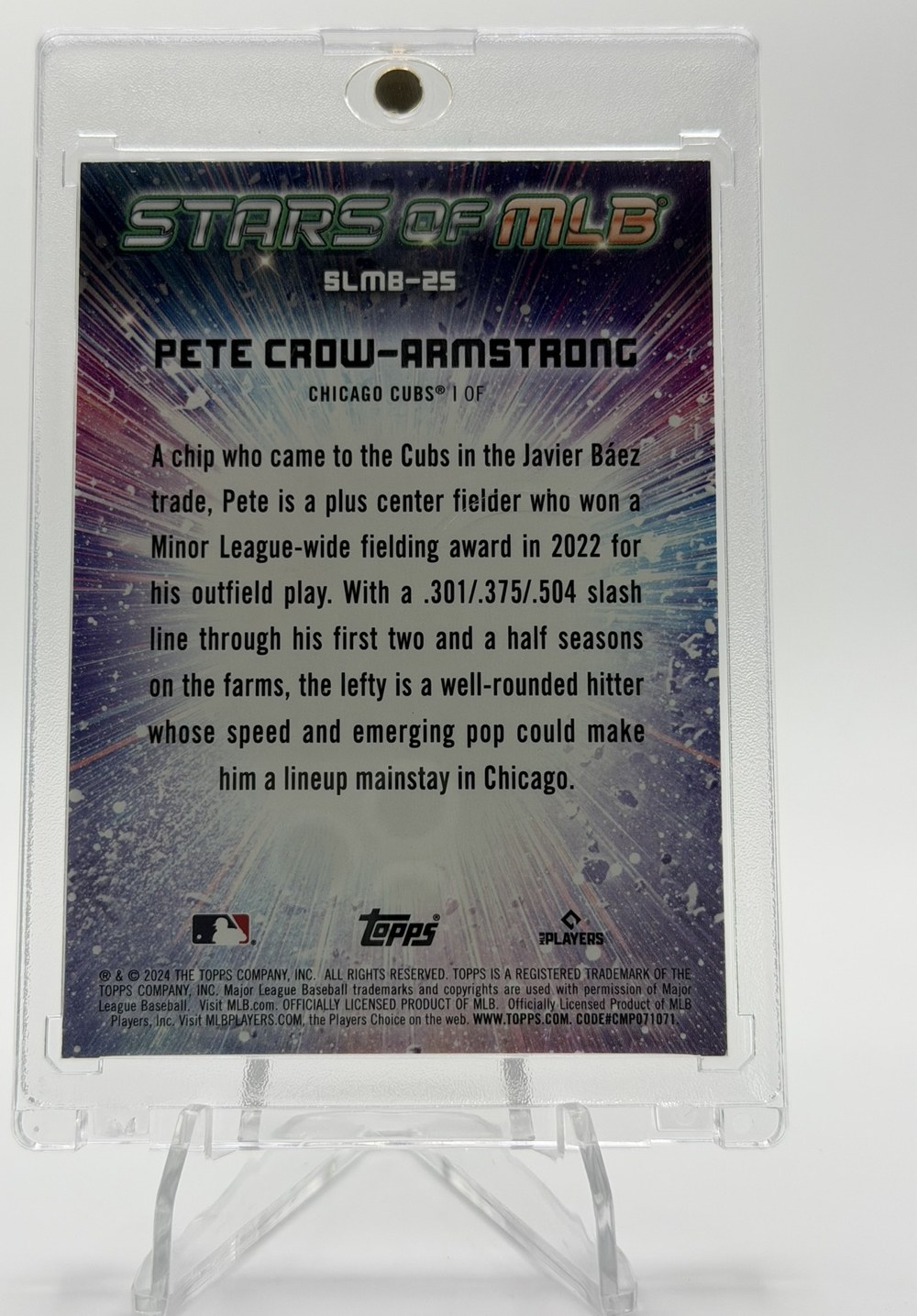Pete Crow-Armstrong 2024 Topps back