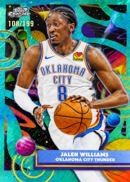 Jalen Williams 2025 Topps Cosmic Chrome Aqua Equinox Refractor /199