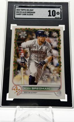 Alex Bregman 2022 Topps Holiday Candy Cane Sleeve