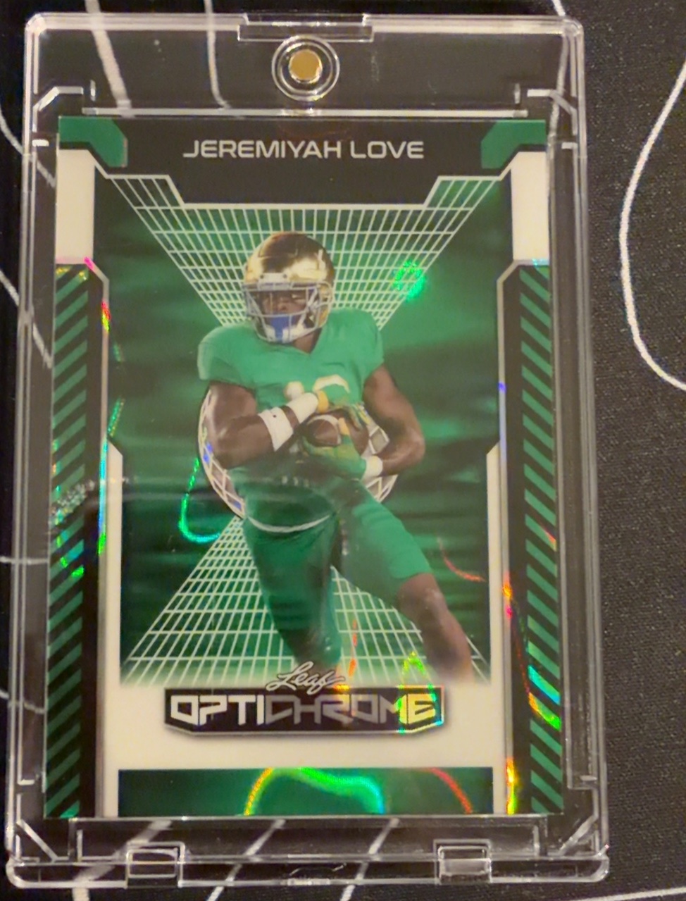Jeremiyah Love 2025 Leaf front