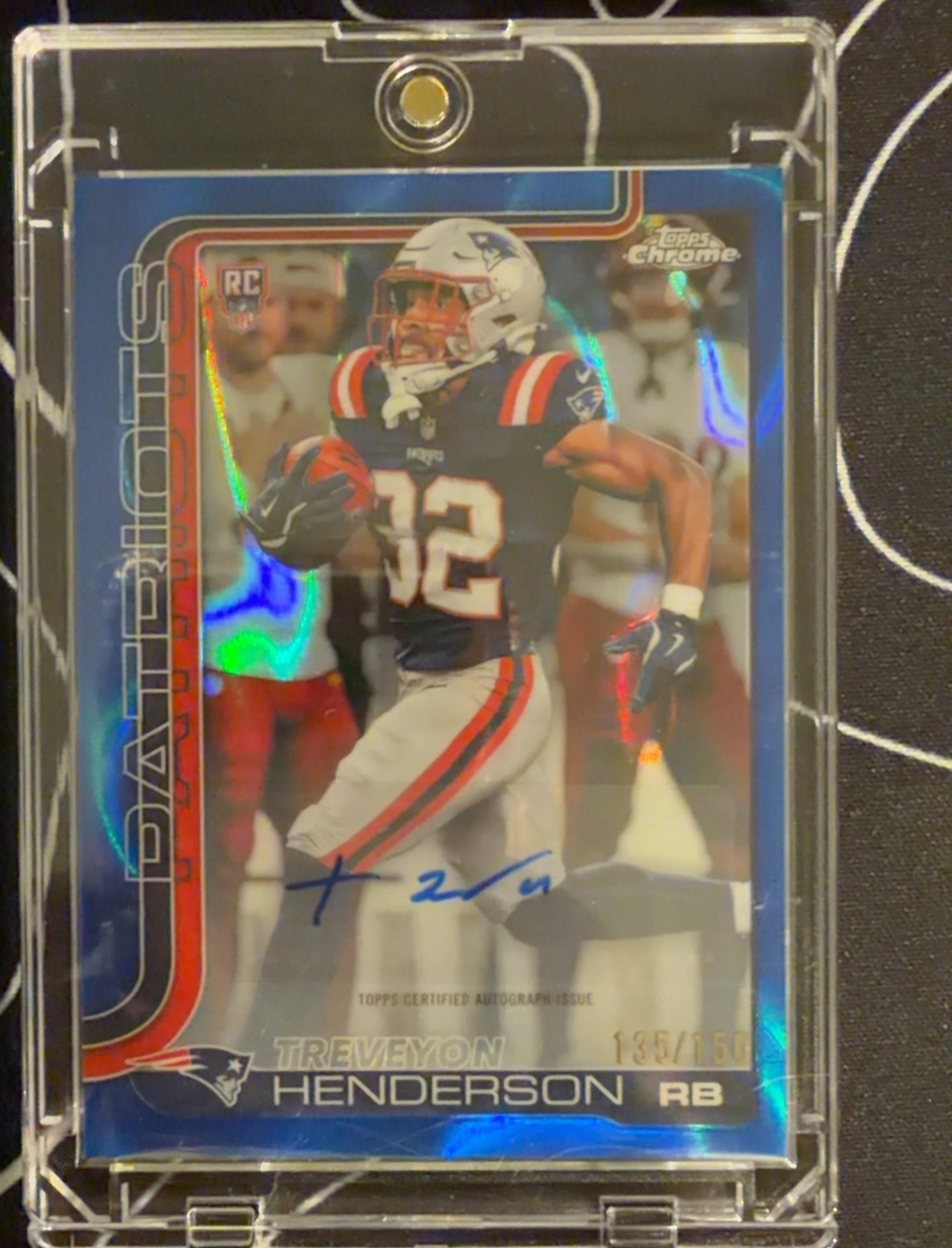 TreVeyon Henderson 2025 Topps Chrome front