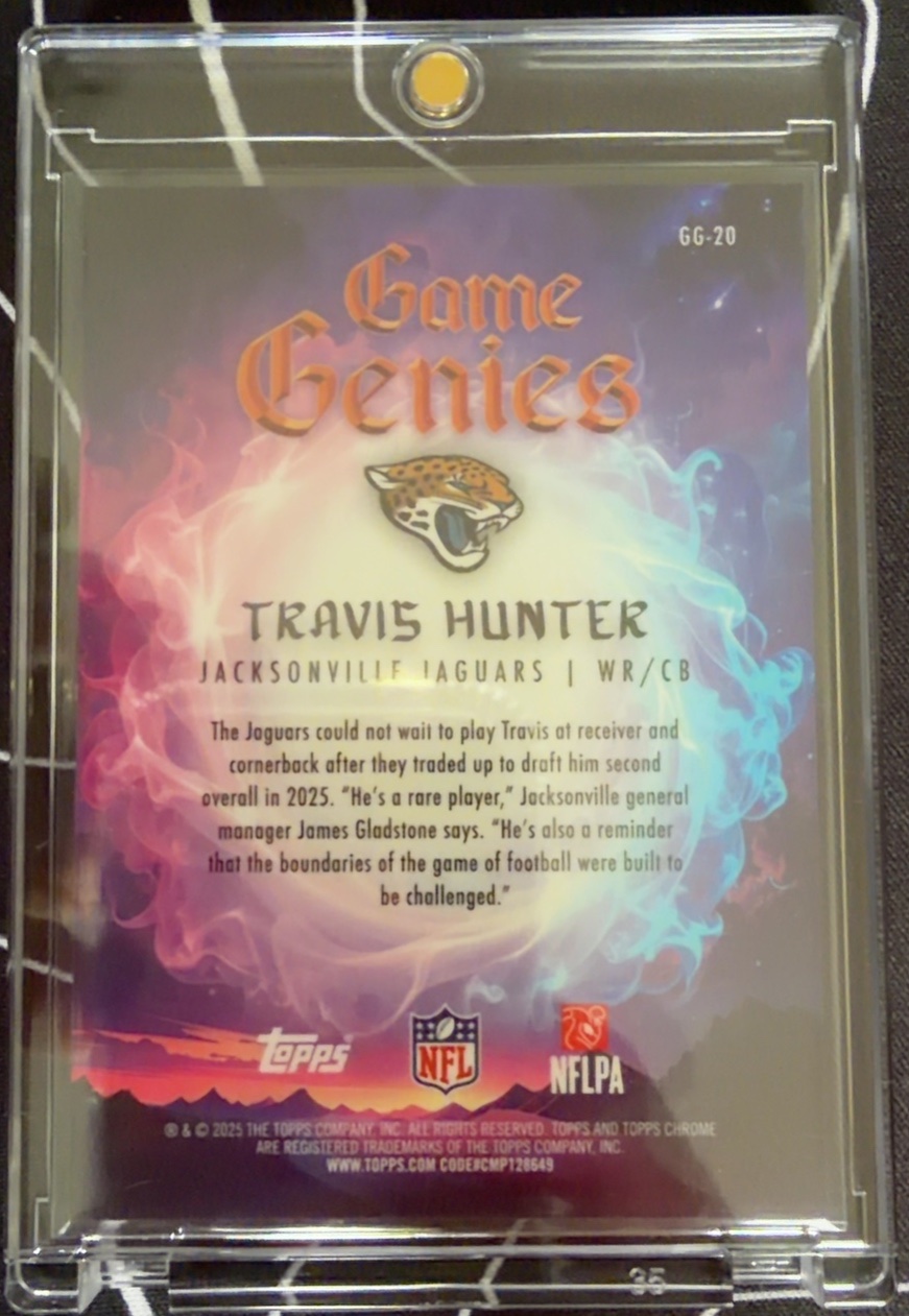 Travis Hunter 2025 Topps Chrome back