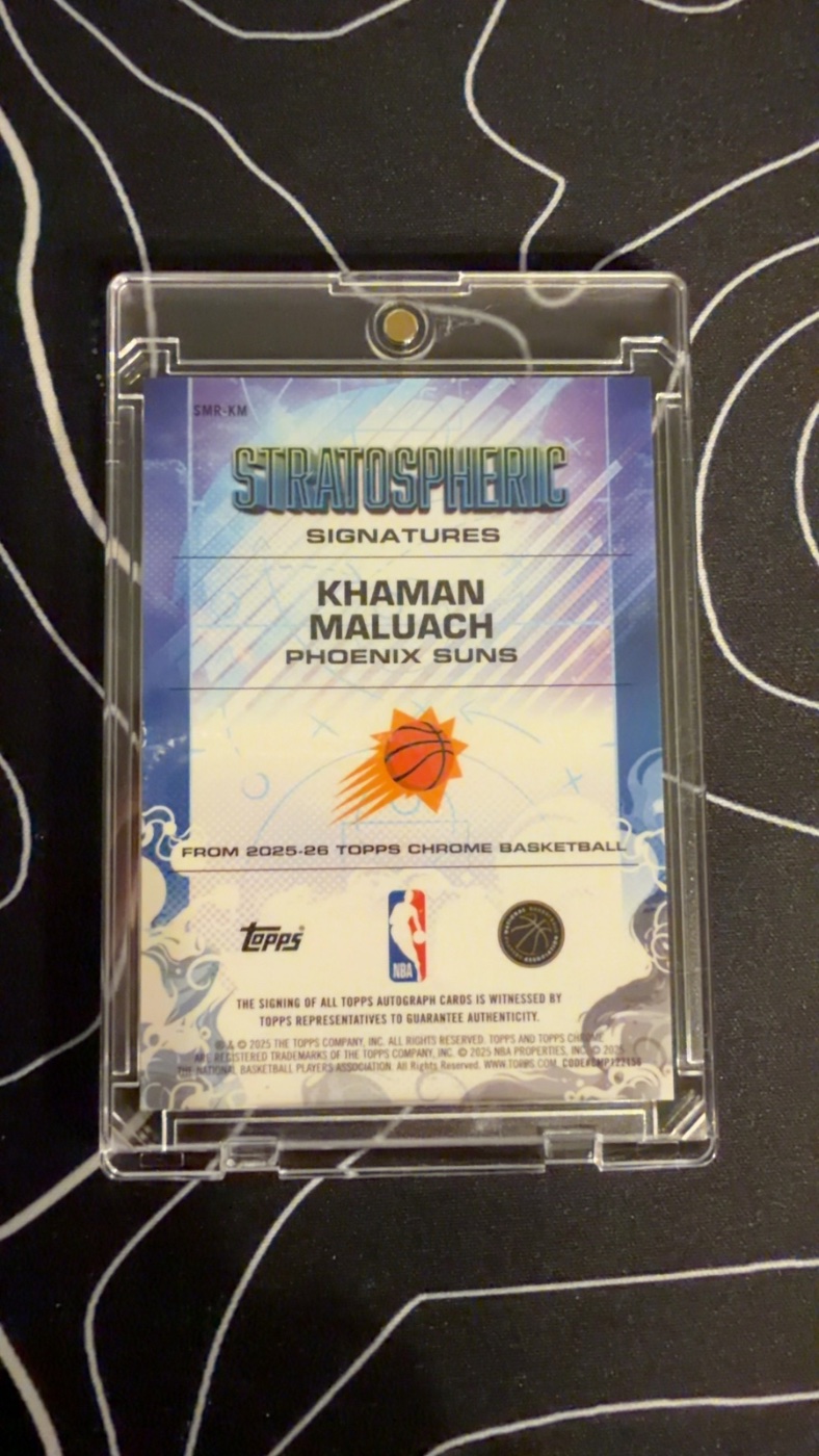 Khaman Maluach 2025 Topps Chrome back